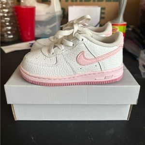 Nike Air Force 1 White/Pink (TD) Size 8c